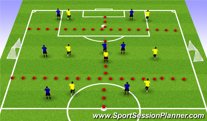 Football/Soccer Session Plan Drill (Colour): SSG