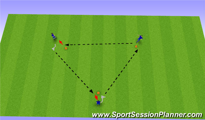 Football/Soccer Session Plan Drill (Colour): Paasdreieck