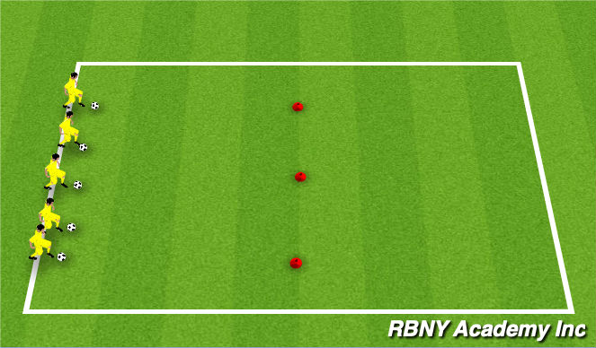 Football/Soccer Session Plan Drill (Colour): Dribbling Competition