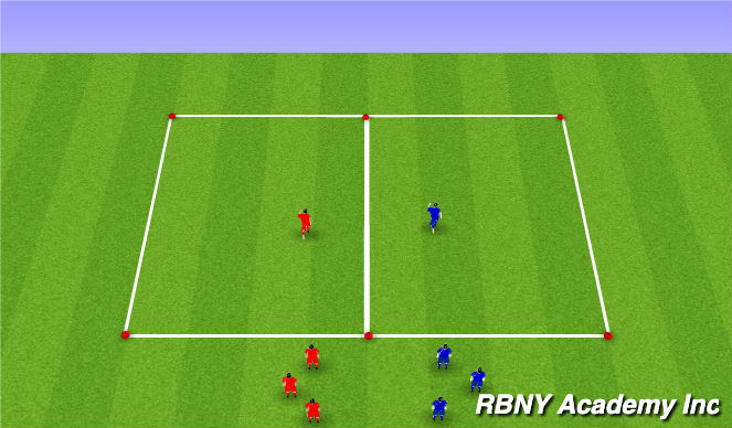 Football/Soccer Session Plan Drill (Colour): Warm up