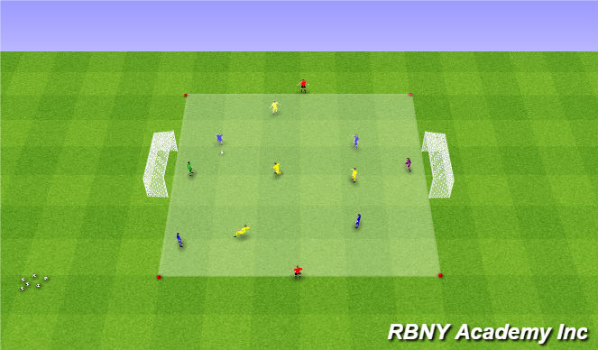 Football/Soccer Session Plan Drill (Colour): Condition - 5v5+2