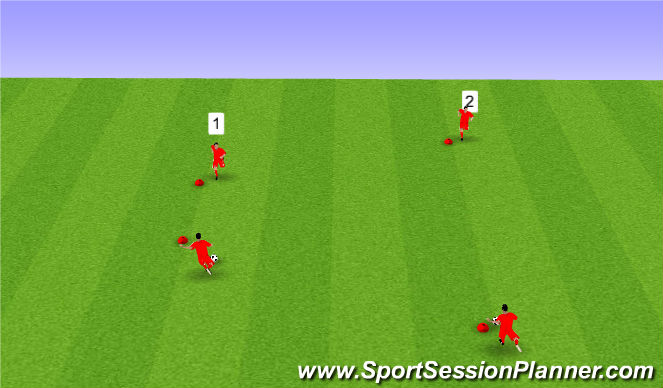 Football/Soccer Session Plan Drill (Colour): Pase+control (corto/medio rango)