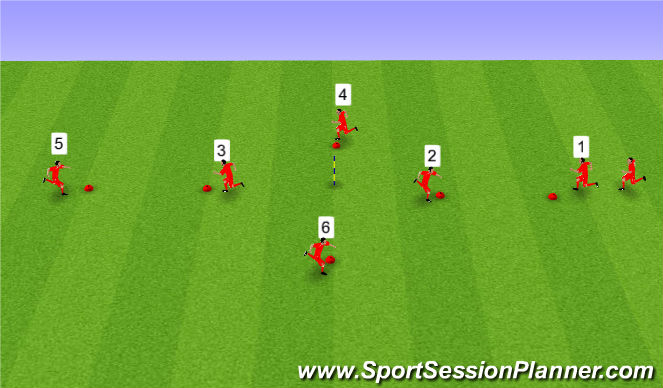 Football/Soccer Session Plan Drill (Colour): Rueda de pases