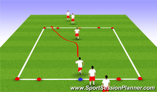 Football/Soccer Session Plan Drill (Colour): Movement Prep