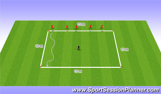 Football/Soccer Session Plan Drill (Colour): technical drill