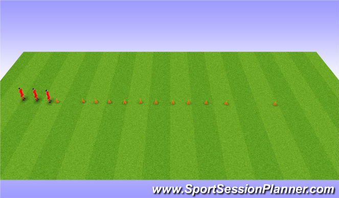 Football/Soccer Session Plan Drill (Colour): Warm up