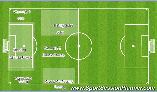 Football/Soccer Session Plan Drill (Colour): Field Set-up
