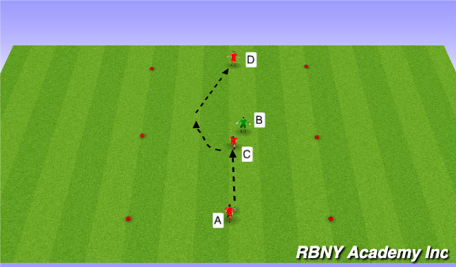 Football/Soccer Session Plan Drill (Colour): Semi-opposed