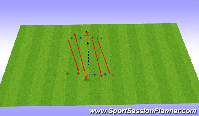Football/Soccer Session Plan Drill (Colour): Warming-up Passing Moves (1)