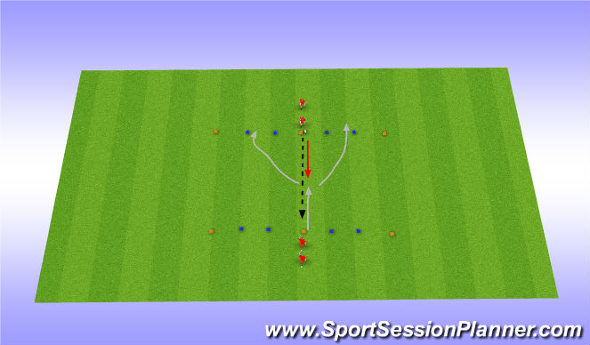 Football/Soccer Session Plan Drill (Colour): Warming-up Passing Moves