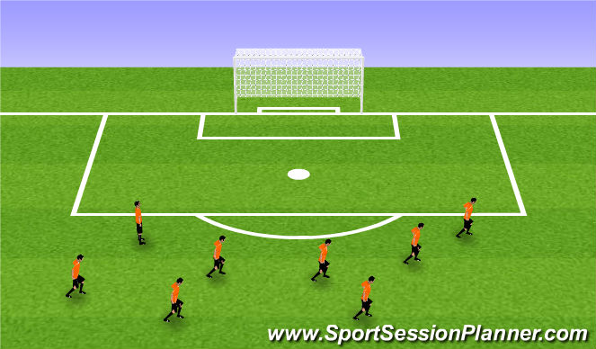 Football/Soccer Session Plan Drill (Colour): Shooting warm up
