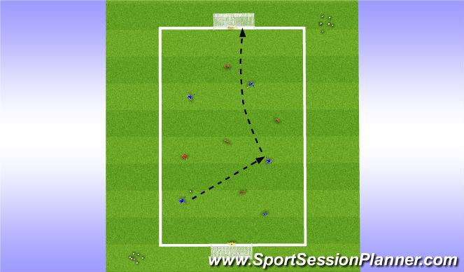 Football/Soccer Session Plan Drill (Colour): SSG