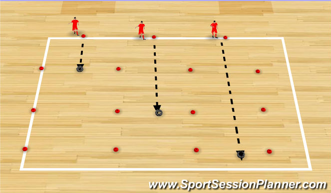 Futsal Session Plan Drill (Colour): Station 2
