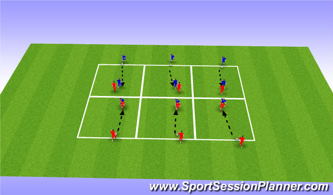 Football/Soccer Session Plan Drill (Colour): Session 1