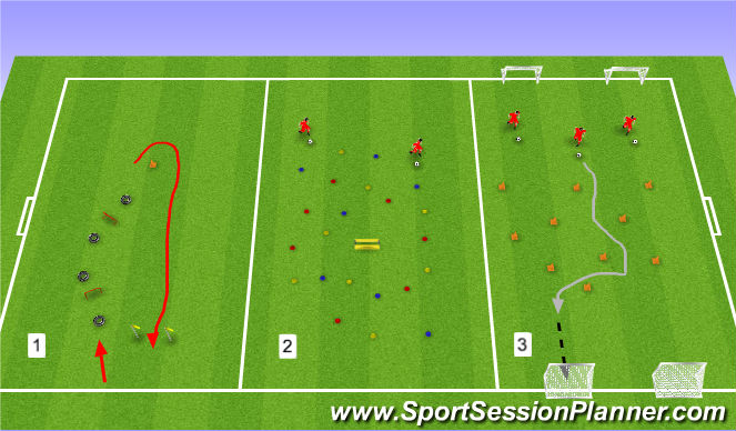 Football/Soccer Session Plan Drill (Colour): Week 2