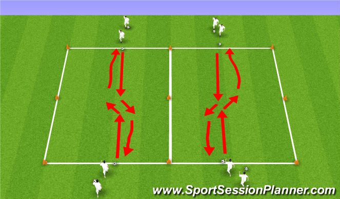 Football/Soccer Session Plan Drill (Colour): Warm-Up