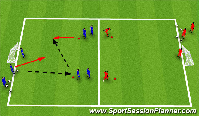 Football/Soccer Session Plan Drill (Colour): Pass & Move