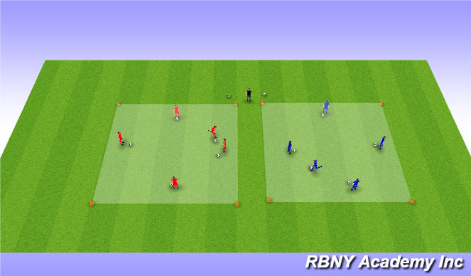 Football/Soccer Session Plan Drill (Colour): Warm up