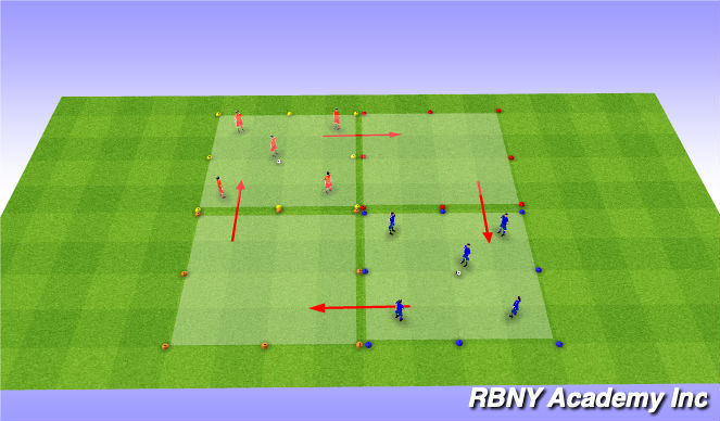 Football/Soccer Session Plan Drill (Colour): Main Activity