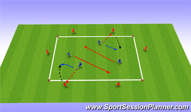 Football/Soccer Session Plan Drill (Colour): Warm up
