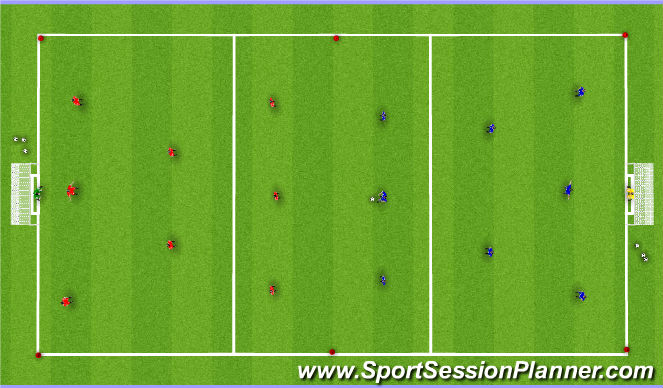 Football/Soccer Session Plan Drill (Colour): SSG