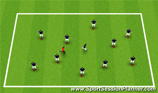Football/Soccer Session Plan Drill (Colour): 安全島