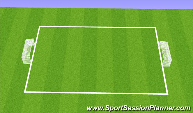 Football/Soccer Session Plan Drill (Colour): 6v6 SSG