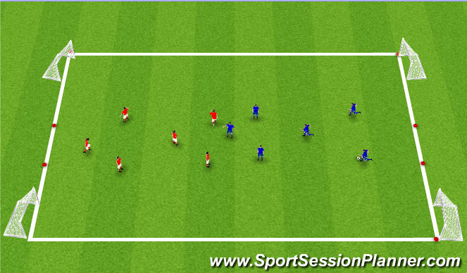 Football/Soccer Session Plan Drill (Colour): Conditioned game