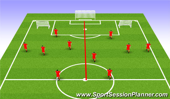 Football/Soccer Session Plan Drill (Colour): passing patterns