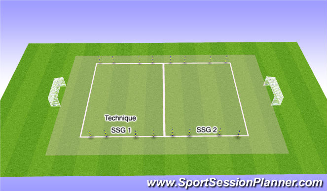 Football/Soccer Session Plan Drill (Colour): Pitch Setup