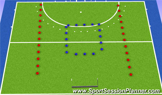 Hockey Session Plan Drill (Colour): Eindpartij