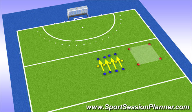 Hockey Session Plan Drill (Colour): Warm-ups
