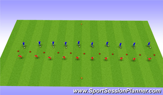 Football/Soccer Session Plan Drill (Colour): Passing & Receiving