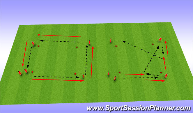 Football/Soccer Session Plan Drill (Colour): Passing