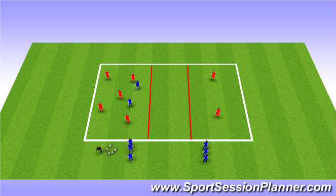 Football/Soccer Session Plan Drill (Colour): Possession