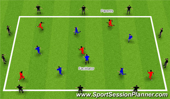 Football/Soccer Session Plan Drill (Colour): Freeze Tag