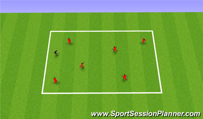 Football/Soccer Session Plan Drill (Colour): Warm Up Spidertag (15mins)
