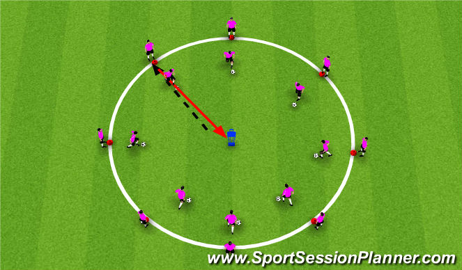 Football/Soccer Session Plan Drill (Colour): Ball mastery