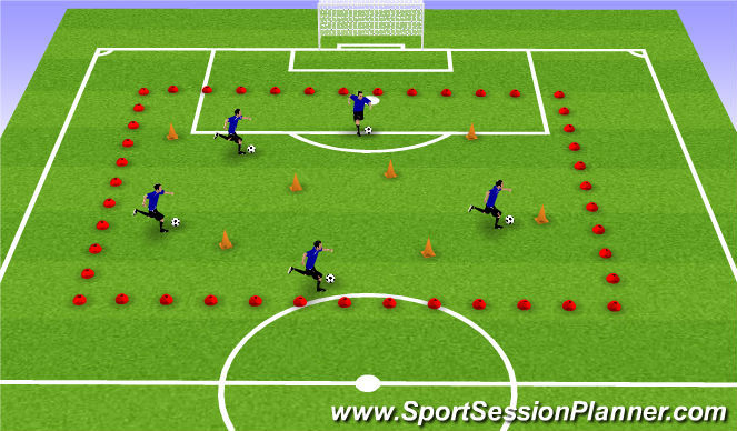Football/Soccer Session Plan Drill (Colour): Spaceships