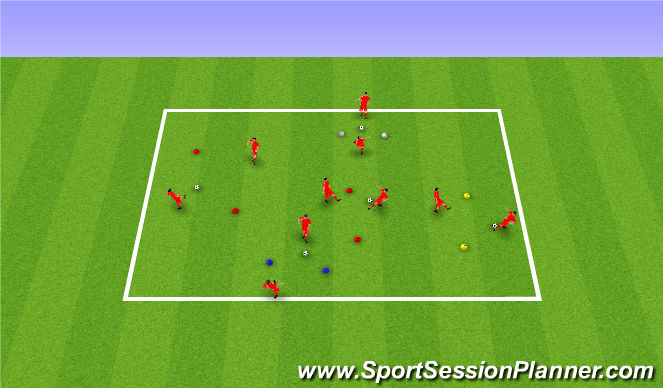 Football/Soccer Session Plan Drill (Colour): Passing and recieving