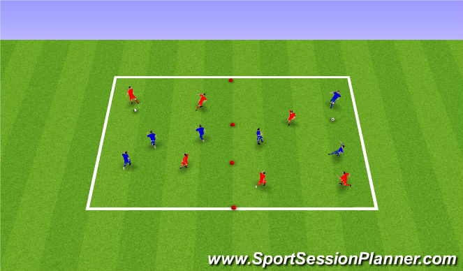 Football/Soccer Session Plan Drill (Colour): SSG