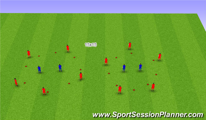 Football/Soccer Session Plan Drill (Colour): Rondo