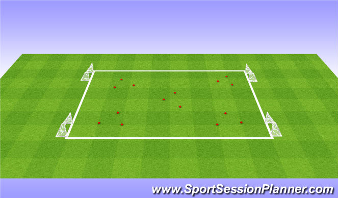 Football/Soccer Session Plan Drill (Colour): SSG