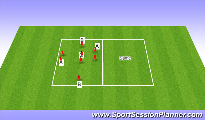 Football/Soccer Session Plan Drill (Colour): Warm Up