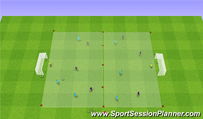Football/Soccer Session Plan Drill (Colour): Condition - 8v8