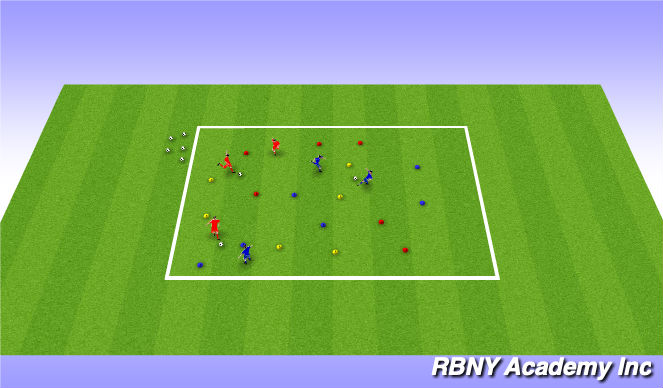 Football/Soccer Session Plan Drill (Colour): Passing Gates