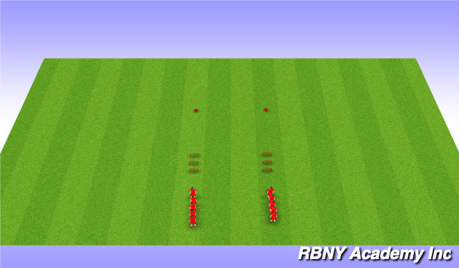 Football/Soccer Session Plan Drill (Colour): Warm Up