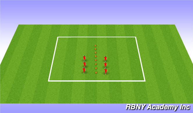 Football/Soccer Session Plan Drill (Colour): Dynamic Warm up