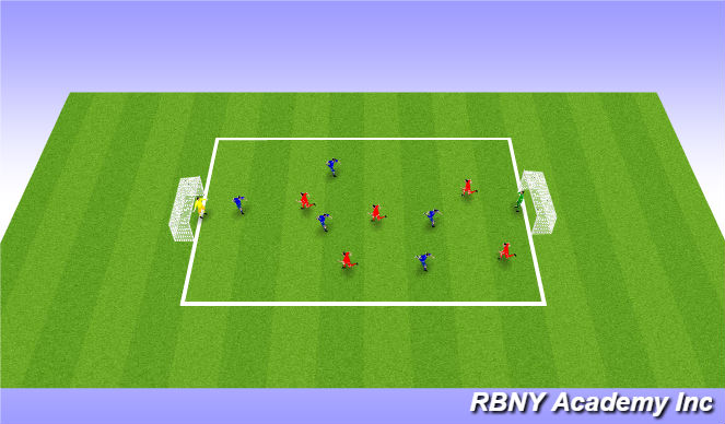 Football/Soccer Session Plan Drill (Colour): scrimmage