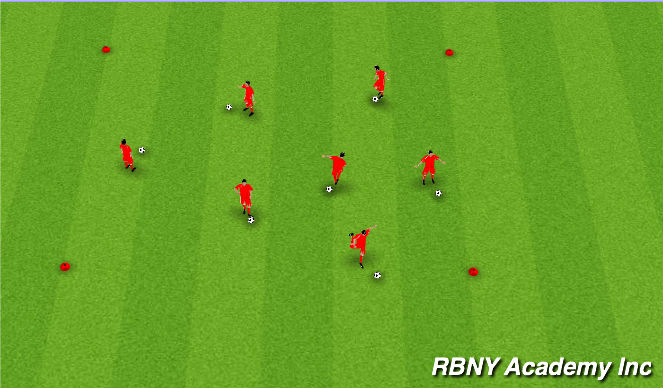 Football/Soccer Session Plan Drill (Colour): Juggling Warmp Up